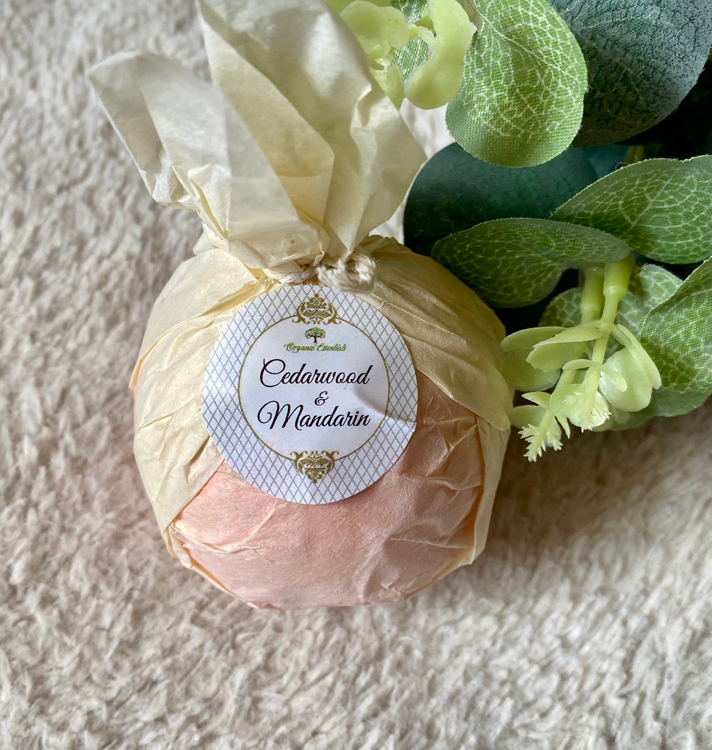 Therapeutic Bath Bomb - Cedarwood & Mandarin Essential Oils-1