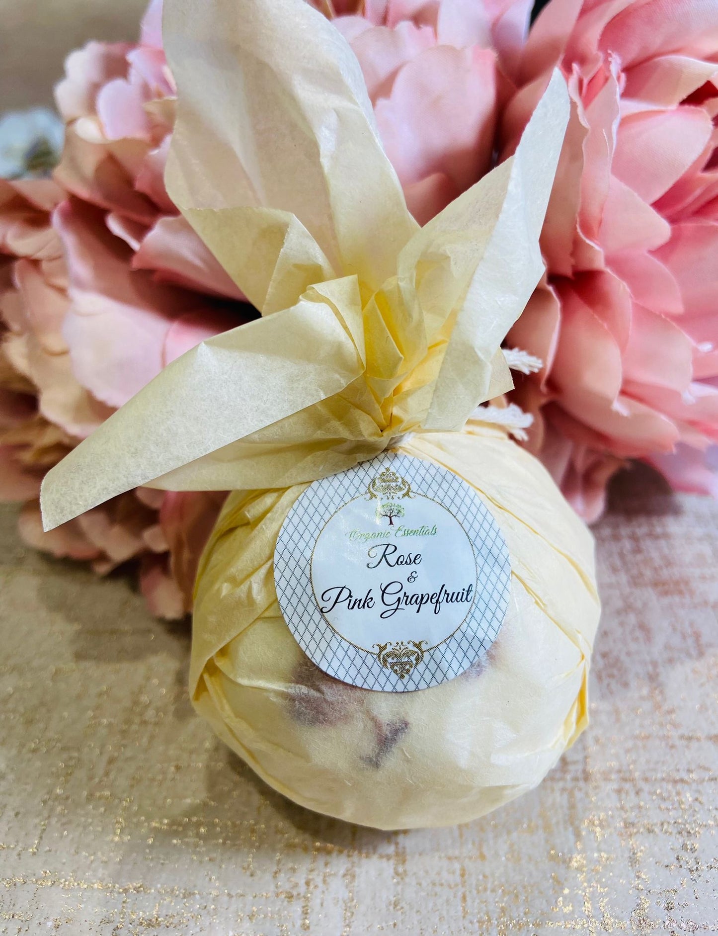 Therapeutic Bath Bomb - Rose & Pink Grapefruit Essential Oils-1