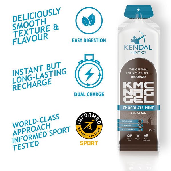 KMC NRG GEL Chocolate Mint Flavour Bundle L (48x70g Gels)-3