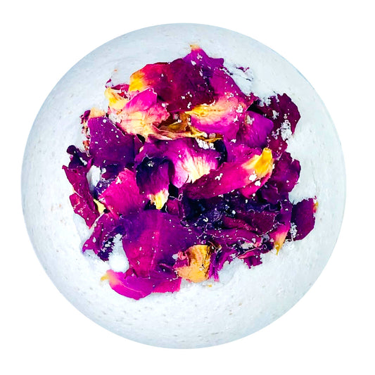 Therapeutic Bath Bomb - Rose & Pink Grapefruit Essential Oils-0