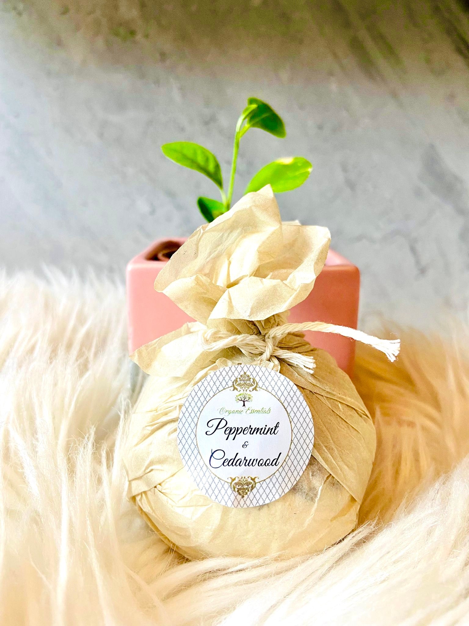 Therapeutic Bath Bomb - Peppermint & Cedarwood Essential Oils-1